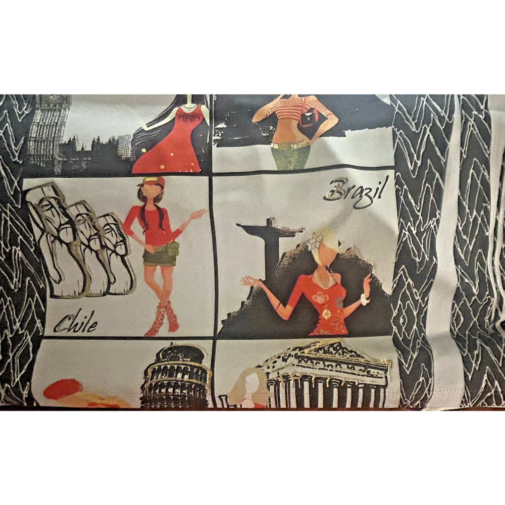 Investments World Traveler Tunic Top Plus Size 3X Paris London Graphic - Picture 9 of 10